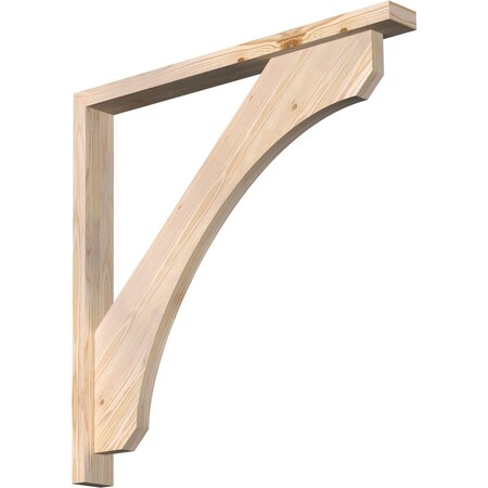 Ekena Millwork Legacy Block Smooth Bracket w/ Offset Brace, Douglas Fir, 3 1/2"W x 34"D x 34"H BKT0402X34X34LEC05SDF